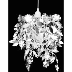 Grosses soldes 🧨 SUPERMARKET Lustre Suspendu à Feuilles Paillette 21,5 X 30 Cm Argenté 😀