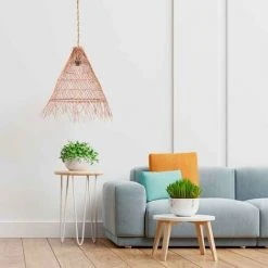 Le moins cher 😍 BARCELONA LED Lampe De Plafond En Osier "Willow" | Corde - Corde 🔥 -Suspension Soldes 64026093 3