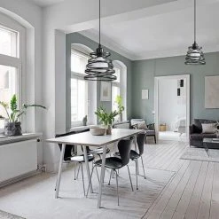 Acheter 🤩 GOECO Suspension Luminaire Industrielle Vintage, Lustre Industriel E27 Avec Abat-jour En Fil En Spirale, Lampe De Plafond Rétro En Métal Pour Restaurant Salon Chambre Cuisine Bar Couloir, Noir 🌟 -Suspension Soldes 64190907 3