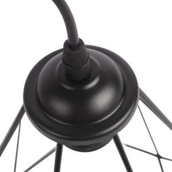 Acheter 🎁 KAEJYIUT Industriel Suspension Luminaire Rétro Lustre Plafonnier Vintage Noir Lampe Cage Éclairage De Plafond Abat-jour En Métal Pour Restaurant Salon Chambre Cuisine Bar Couloir (sans Ampoule) ⭐ -Suspension Soldes 64703932 4