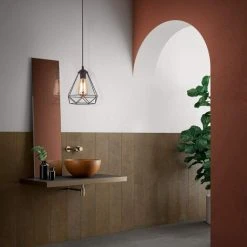 Acheter 🎁 KAEJYIUT Industriel Suspension Luminaire Rétro Lustre Plafonnier Vintage Noir Lampe Cage Éclairage De Plafond Abat-jour En Métal Pour Restaurant Salon Chambre Cuisine Bar Couloir (sans Ampoule) ⭐ -Suspension Soldes 64703932 5