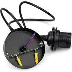 De gros 🧨 HABIENTôT Monture Suspension Cable Suspension Luminaire E27 Porte Lampe Suspension Suspendue Accessoires Avec 1m Câble Pour Bar Café Magasin De Vêtements Maison Hôtel (Noir)，Oi-FRIS 🌟 -Suspension Soldes 64705412 3