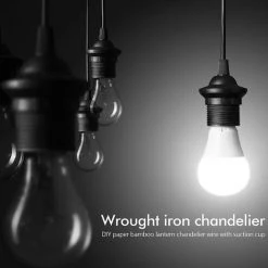 De gros 🧨 HABIENTôT Monture Suspension Cable Suspension Luminaire E27 Porte Lampe Suspension Suspendue Accessoires Avec 1m Câble Pour Bar Café Magasin De Vêtements Maison Hôtel (Noir)，Oi-FRIS 🌟 -Suspension Soldes 64705412 5