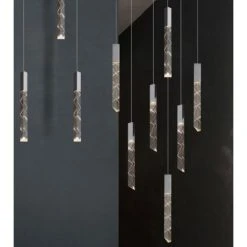 Grosses soldes ✔️ WIAN Lustre En Cristal-cadre Rond Chromé Tête Unique 10cm Lumière Chaude-salle à Manger Bar Salon Lustre 😉 -Suspension Soldes 64866165 4