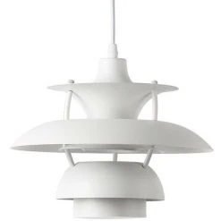 Top 10 ⌛ BARCELONA LED Suspension "YOHAN" Design Inspirée De La PH5 MINI E27 | Blanc - Blanc ⌛