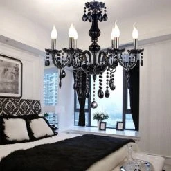 Acheter 😉 Froadp Lustres Ø55x60cm Cristal Lampe Suspension Vintage Lampe Pendentif Avec Perles En Cristal K9 Et Base E14(Noir, 6 Lumières) 🔔 9 Acheter 😉 Froadp Lustres Ø55x60cm Cristal Lampe Suspension Vintage Lampe Pendentif Avec Perles En Cristal K9 Et Base E14(Noir, 6 Lumières) 🔔 -Suspension Soldes 66219943 5