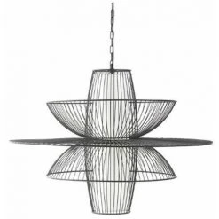 Meilleure affaire ✔️ Suspension En Métal Filaire Symétrique - Atmosphera - Gris 🌟