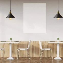 Bon marché 🎉 GGNRALNY 2x Retro Suspension Luminaire Industriel Design Edison Luminaire Plafonnier E27 Lustre Suspension En Métal, Ø 22cm (Noir 2 PACK) ❤️ -Suspension Soldes 67354158 3