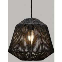 Vente flash ⭐ ATMOSPHERA Suspension Ethnique En Corde - E27 - 40 W - H. 26 Cm - Noir 🤩 -Suspension Soldes 67873268 3