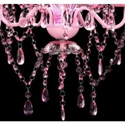 Les meilleures critiques de 😀 Lustre Avec 5 Ampoules Crystal Rose VidaXL ⭐ -Suspension Soldes 733014 5