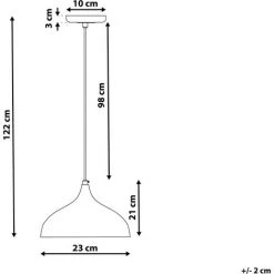 Remise 👏 BELIANI Lampe Suspension Gris - Gris 🎉 -Suspension Soldes 7769692 3