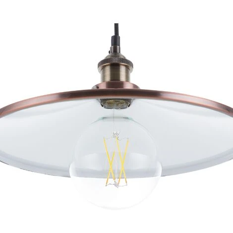 Bon marché ❤️ BELIANI Lampe Suspension Cuivré - Cuivré ✨ 5 Bon marché ❤️ BELIANI Lampe Suspension Cuivré - Cuivré ✨ – Image 5