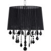 Sortie ❤️ BELIANI Lustre Avec Abat-jour Noir - Noir ⌛