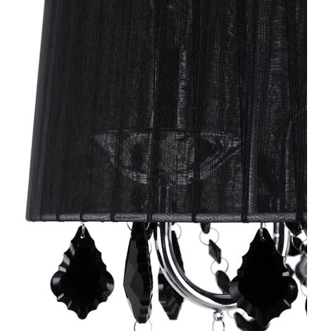 Sortie ❤️ BELIANI Lustre Avec Abat-jour Noir - Noir ⌛ 5 Sortie ❤️ BELIANI Lustre Avec Abat-jour Noir - Noir ⌛ – Image 5