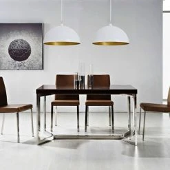 Bon marché 🔥 Plafonniers 2 Pcs Hauteur Réglable Semi-sphérique Blanc VidaXL 😀 -Suspension Soldes 930127 3