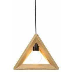 Meilleur prix 🔥 STOEX Suspension Design Triangle En Bois 32cm 110-220V Corde Ajustable-Luminaire Suspension Salle à Manger ❤️