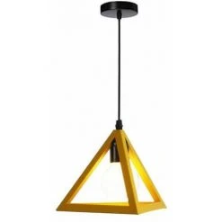 Budget 🎉 STOEX Suspension Luminaire Contemporain , Moderne Metal Cage Triangulaire , Lampe Suspension Industrielle LED E27 Luminaire - Jaune ⌛ 9 Budget 🎉 STOEX Suspension Luminaire Contemporain , Moderne Metal Cage Triangulaire , Lampe Suspension Industrielle LED E27 Luminaire - Jaune ⌛ -Suspension Soldes 9685123 5