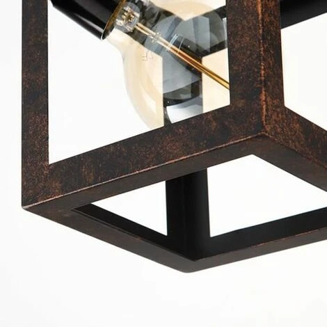 Coupon ✔️ STOEX Lustre Suspension Design Cube Métal Industriel Barre 3 Lampes Luminaire Intérieur Salle à Manger E27 Rouille 🎁 4 Coupon ✔️ STOEX Lustre Suspension Design Cube Métal Industriel Barre 3 Lampes Luminaire Intérieur Salle à Manger E27 Rouille 🎁 – Image 4