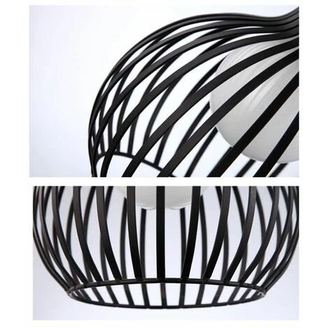 Meilleure affaire 😍 STOEX Suspensions Industrielle Cage Fer ,Lustre Abat-Jour Corde Ajustable Luminaire Lustre En Fer Salle à Manger,Bar,Chambre ⌛ 4 Meilleure affaire 😍 STOEX Suspensions Industrielle Cage Fer ,Lustre Abat-Jour Corde Ajustable Luminaire Lustre En Fer Salle à Manger,Bar,Chambre ⌛ – Image 4