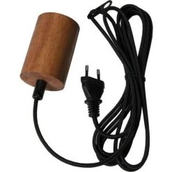 Tout neuf ⌛ STAR Suspension Bois E27 Avec Prise Secteur 🧨 -Suspension Soldes 9777920 4